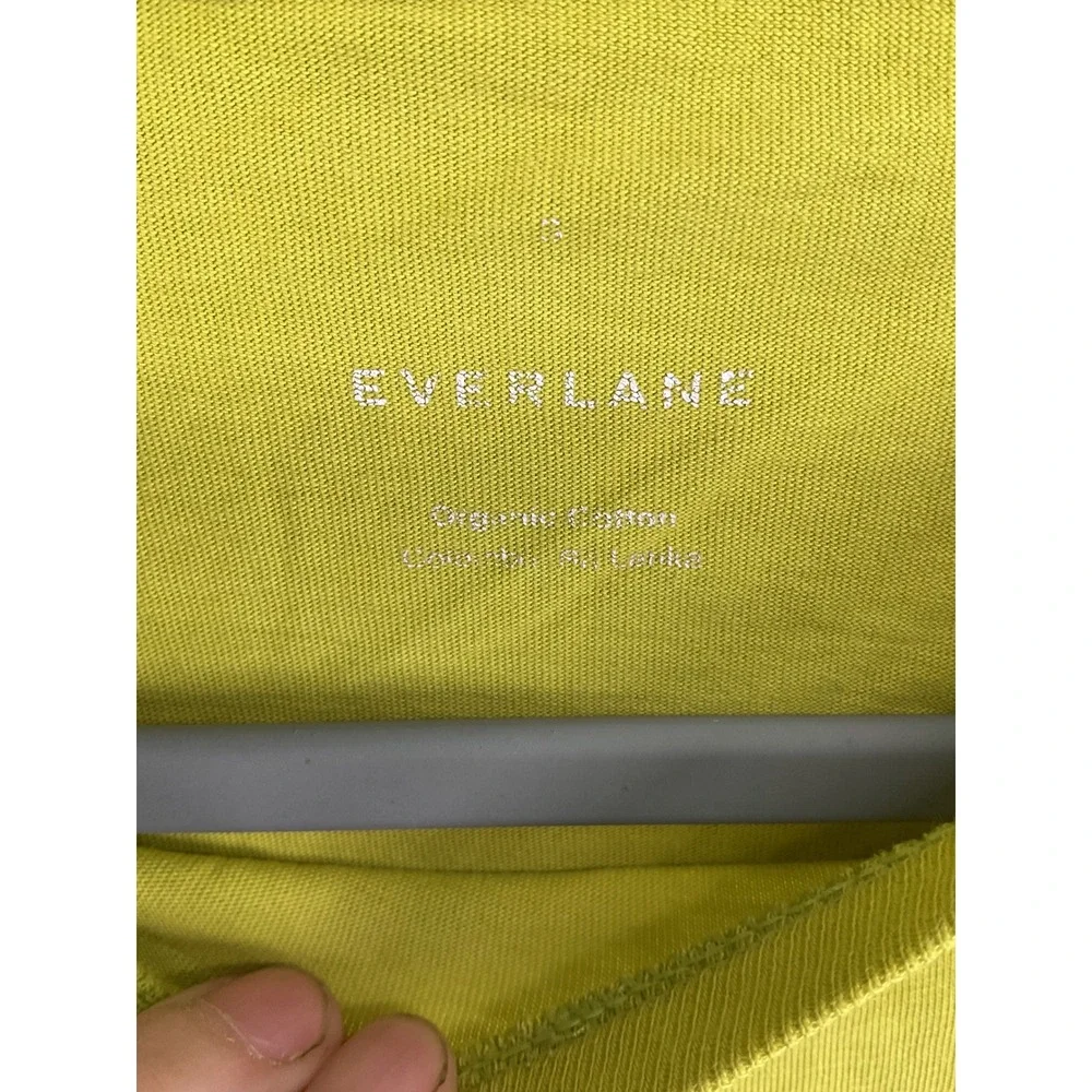 Everlane Womens T-Shirt Organic Cotton Box-Cut Chartreuse Green Small
